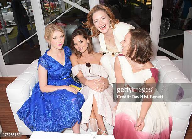 Hannah Arterton, Jenna Coleman, Holliday Grainger and Perdita Weeks attend day one of the Audi Polo Challenge at Coworth Park on May 30, 2015 in...