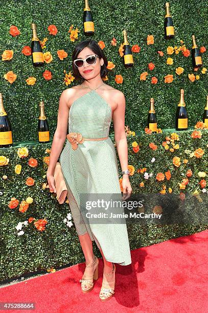 Freida Pinto attends the Eighth-Annual Veuve Clicquot Polo Classic at Liberty State Park on May 30, 2015 in Jersey City, New Jersey.