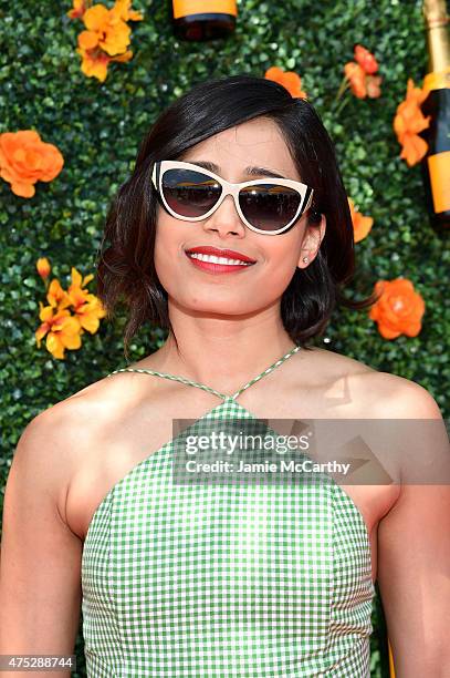 Freida Pinto attends the Eighth-Annual Veuve Clicquot Polo Classic at Liberty State Park on May 30, 2015 in Jersey City, New Jersey.