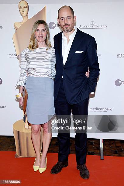 Nele Mueller-Stoefen and Ivo Pietzcker attend the nominee dinner for the German Film Award 2015 Lola at on May 30, 2015 in Berlin, Germany.