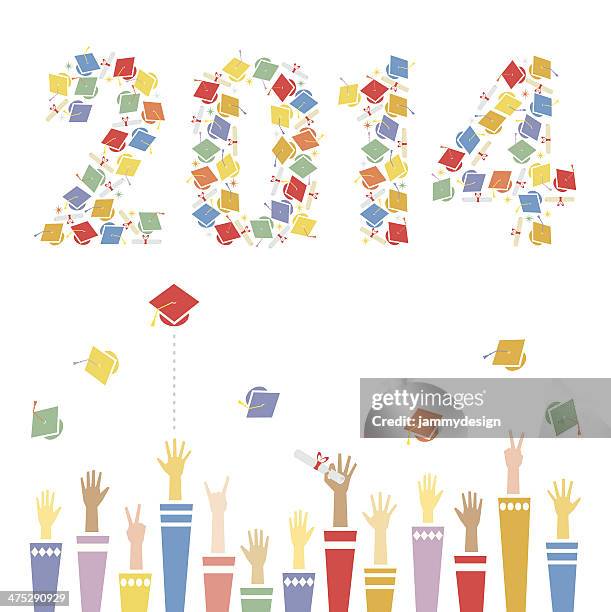 graduation 2014 - 2014 stock illustrations