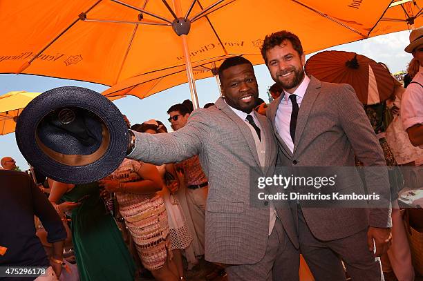 Curtis James Jackson III "50 Cent", and Joshua Jackson attend the Eighth-Annual Veuve Clicquot Polo Classic at Liberty State Park on May 30, 2015 in...