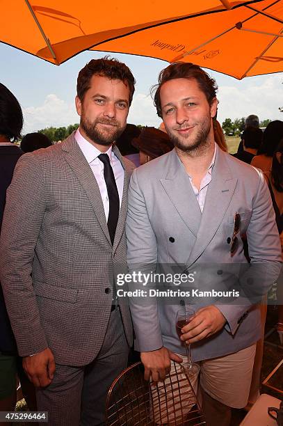 Joshua Jackson and Derek Blasberg attend the Eighth-Annual Veuve Clicquot Polo Classic at Liberty State Park on May 30, 2015 in Jersey City, New...