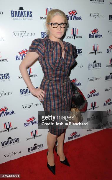 Birgit Cunningham arrives at BritWeek Oscar Party Celebrating Past, Present And Future Oscar Winners at Hooray Henry's on February 26, 2014 in West...
