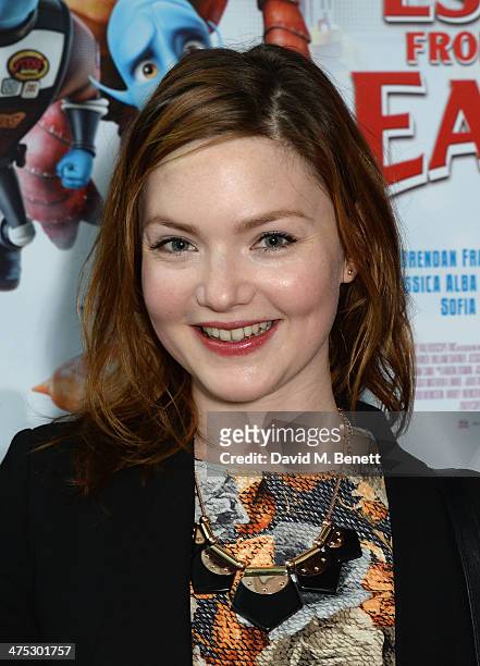 Holliday Grainger attends a VIP screening of Harvey Weinstein's "Escape From Planet Earth" at The W Hotel on February 27, 2014 in London, England.