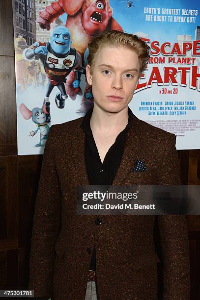 Freddie Fox attends a VIP screening of Harvey Weinstein's "Escape From Planet Earth" at The W Hotel on February 27, 2014 in London, England.