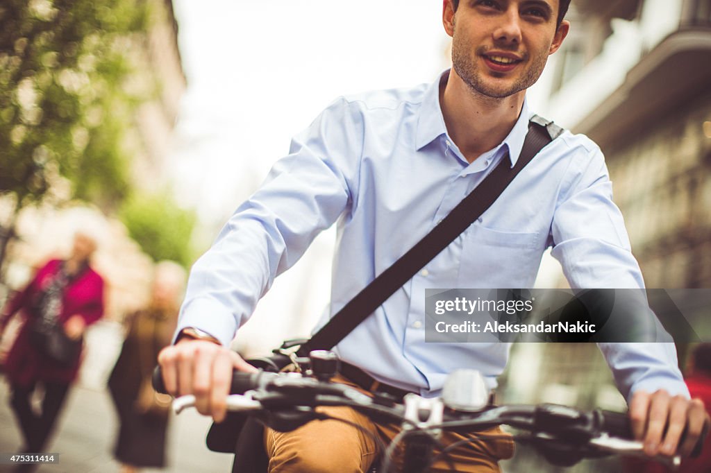 Working day on a bicycle