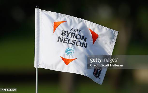 Flagstick is seen during Round Three of the AT&T Byron Nelson at the TPC Four Seasons Resort Las Colinas on May 30, 2015 in Irving, Texas.