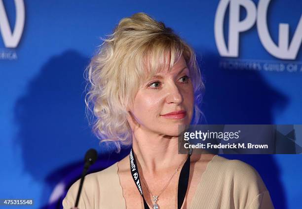 Producer/partner of Solaris Entertainment Rachel Klein speaks at the 7th Annual Produced By Conference at Paramount Studios on May 30, 2015 in...