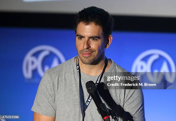 Moderator/director Eli Roth speaks at the 7th Annual Produced By Conference at Paramount Studios on May 30, 2015 in Hollywood, California.