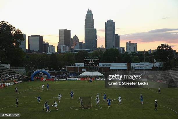 General view of the Charlotte Hounds against the New York Lizards during their game at American Legion Memorial Stadium on May 30, 2015 in Charlotte,...