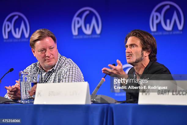 And Executive Producer of Bunnygraph Entertainment John Heinsen and producer Stuart J. Levy speak at the 7th Annual Produced By Conference at...