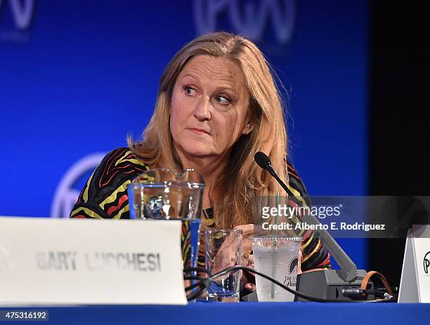 President of Producers Guild of America Lori McCreary speaks at the 7th Annual Produced By Conference at Paramount Studios on May 30, 2015 in...