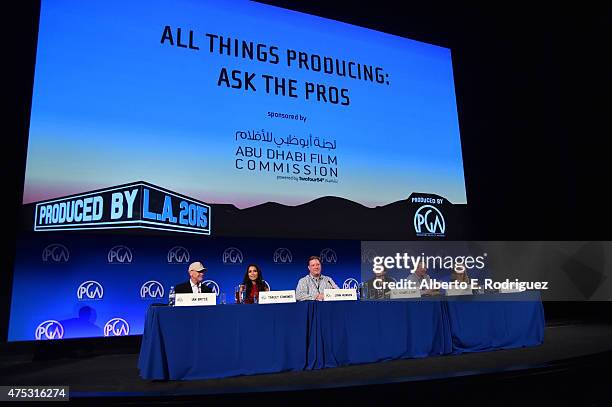 Producer Ian Bryce, CEO and President of Edmonds Entertainment Tracey Edmonds, CEO and Executive Producer of Bunnygraph Entertainment John Heinsen,...