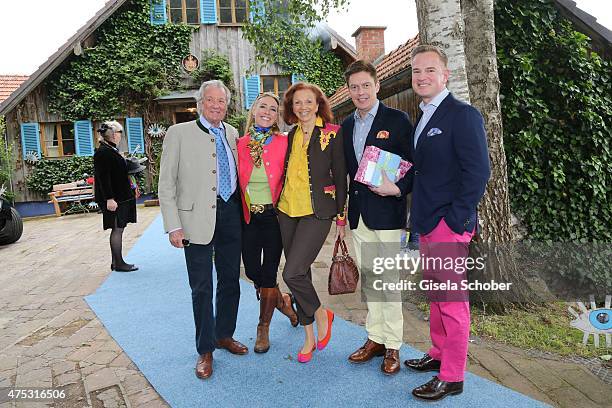 Toni Meggle and his wife Marina Meggle , Franziska Fugger - Babenhausen, Dr. Bruno Meiser, Felix Raslag during the Mauro Bergonzoli Country Life...