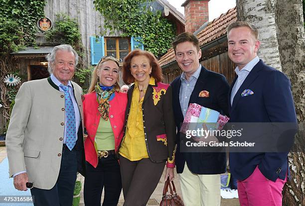 Toni Meggle and his wife Marina Meggle , Franziska Fugger - Babenhausen, Dr. Bruno Meiser, Felix Raslag during the Mauro Bergonzoli Country Life...