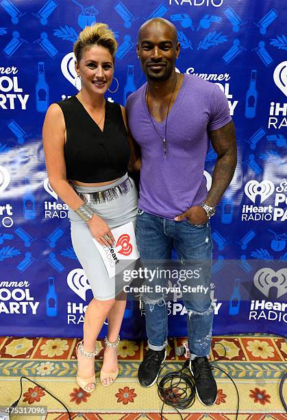 Radio personality Angi Taylor and model Tyson Beckford attend The iHeartRadio Summer Pool Party at Caesars Palace on May 30, 2015 in Las Vegas,...