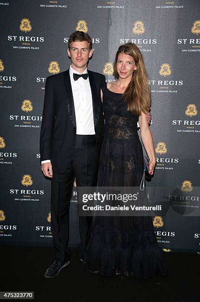 Virginia Galateri di Genola and her husband Robertoattend the Art Biennale Party hosted by Mr. Emir Uyar on May 30, 2015 at the St Regis Venice San...