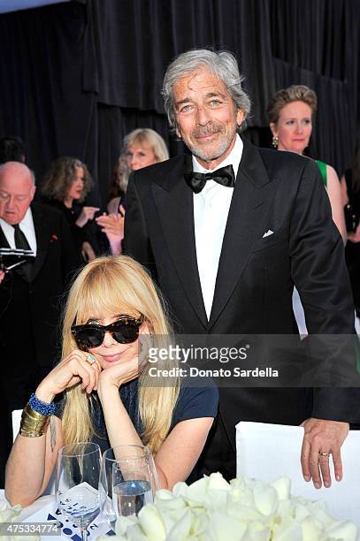 Actress Rosanna Arquette and Todd Morgan attend the 2015 MOCA Gala presented by Louis Vuitton at The Geffen Contemporary at MOCA on May 30, 2015 in...