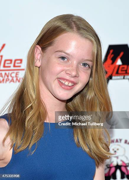 Actress Delaney Raye attends the Abby Lee Dance Company LA's VIP Grand Opening at Abby Lee Dance Company LA on May 30, 2015 in Santa Monica,...