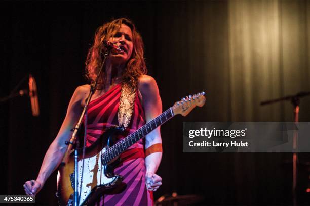 Ana Popovic performing at the El Jebel Event Center in Denver, Colorado on February 22, 2014.