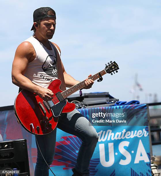 Musician Kip Moore performs during Whatever, USA on May 30, 2015 in Catalina Island, California. Bud Light invited 1,000 consumers to Whatever, USA...