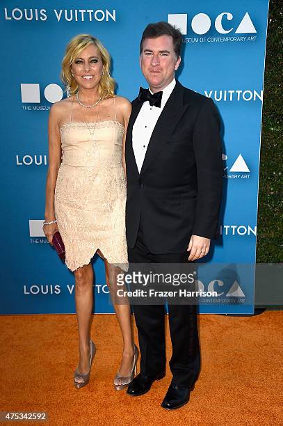 Sutton Stracke and Christian Stracke attend the 2015 MOCA Gala presented by Louis Vuitton at The Geffen Contemporary at MOCA on May 30, 2015 in Los...