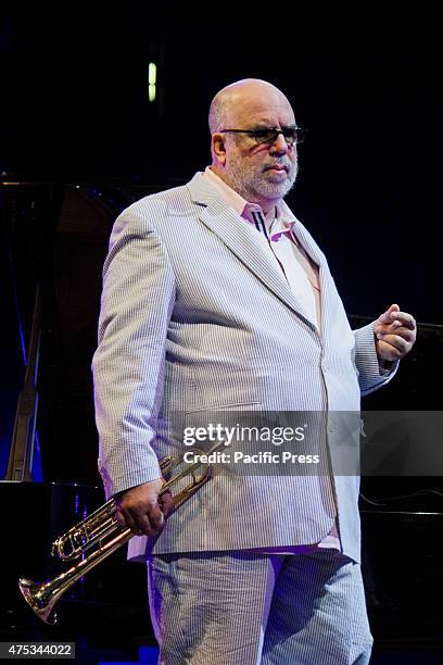 Trumpeter and composer Randal Edward Brecker , four-time Grammy Award winner, performs live at the fourth edition of the Turin Jazz Festival in San...