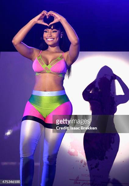 Recording artist Nicki Minaj performs onstage during The iHeartRadio Summer Pool Party at Caesars Palace on May 30, 2015 in Las Vegas, Nevada.