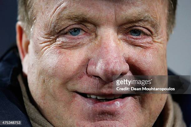 Manager, Dick Advocaat looks on during the UEFA Europa League Round of 32 match between AZ Alkmaar and FC Slovan Liberec at the AZ Stadium on...