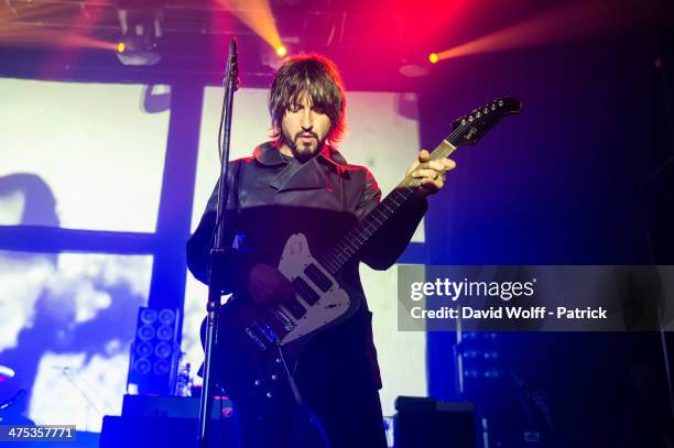 Gem Archer from Beady Eye performs at Le Bataclan on February 26, 2014 in Paris, France.