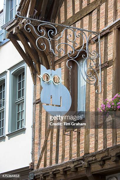 Traditional medieval timber-frame architecture at Troyes in the Champagne-Ardenne region of France