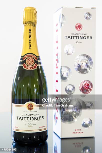 Champagne Taittinger Brut on display at Taittinger in Reims, Champagne-Ardenne, France