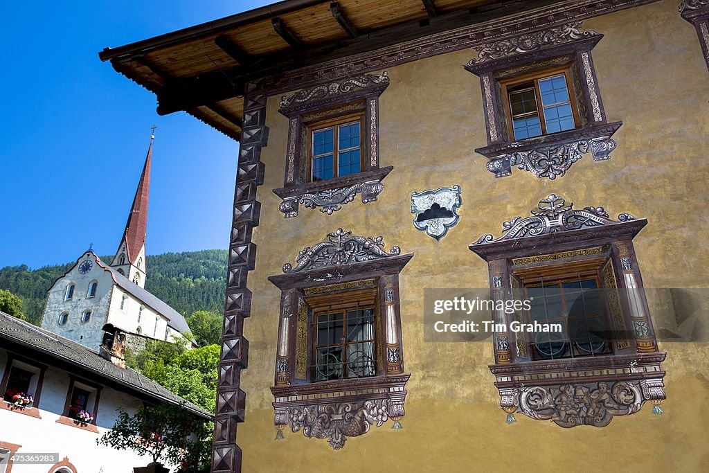 Traditional Buildings in Oetz, Austrian Tyrol