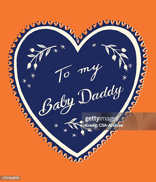 to my baby daddy heart - doily stock illustrations