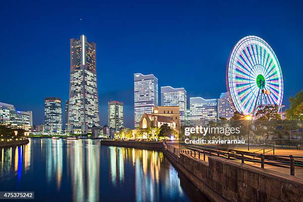 yokohama - minato mirai imagens e fotografias de stock