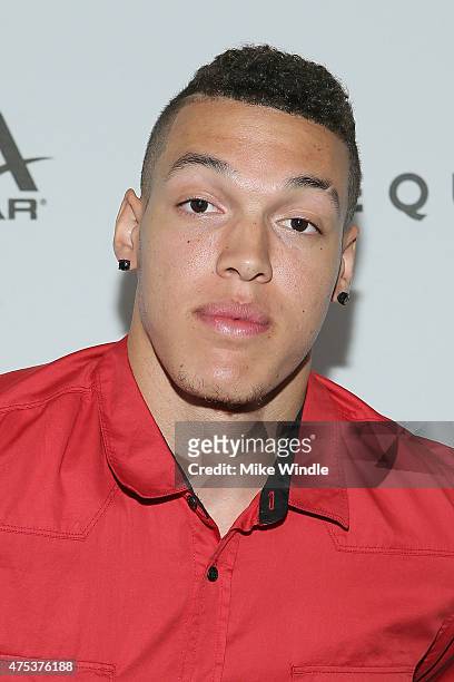 Basketball player Aaron Gordon attends the Equinox "Celebrity Basketball Spectacular" To Benefit Sports Spectacular on May 30, 2015 in West Los...