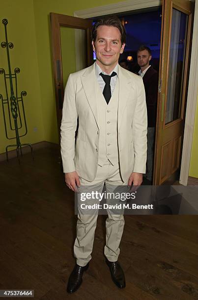 Cast member Bradley Cooper attends an after party celebrating the VIP Gala Preview of "The Elephant Man" at The Haymarket Hotel on May 26, 2015 in...