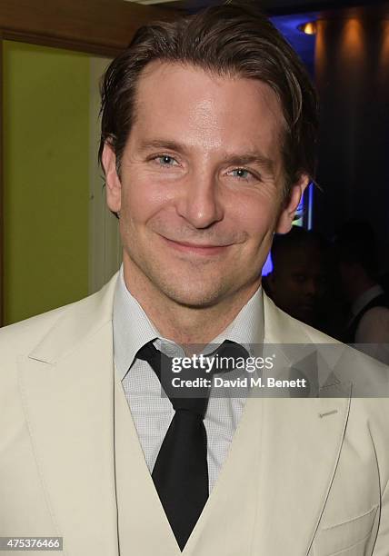 Cast member Bradley Cooper attends an after party celebrating the VIP Gala Preview of "The Elephant Man" at The Haymarket Hotel on May 26, 2015 in...