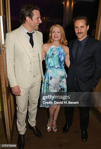 Cast members Bradley Cooper, Patricia Clarkson and Alessandro Nivola attend an after party celebrating the VIP Gala Preview of "The Elephant Man" at...