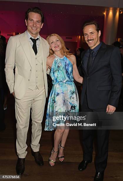 Cast members Bradley Cooper, Patricia Clarkson and Alessandro Nivola attend an after party celebrating the VIP Gala Preview of "The Elephant Man" at...