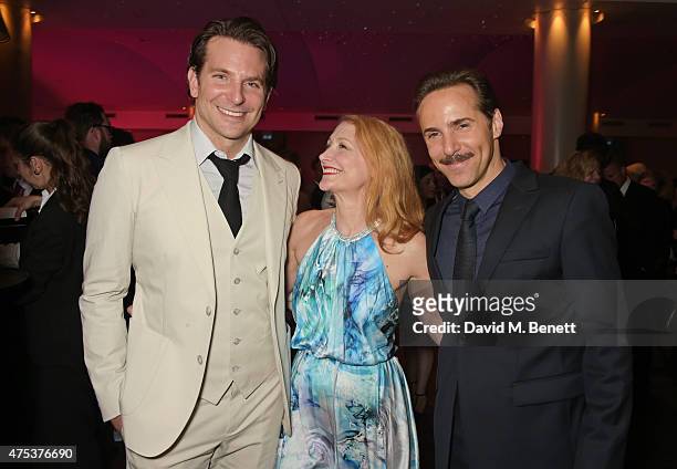Cast members Bradley Cooper, Patricia Clarkson and Alessandro Nivola attend an after party celebrating the VIP Gala Preview of "The Elephant Man" at...