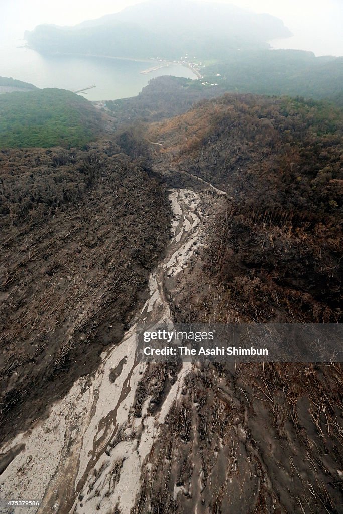 Scar of Pyroclastic Flow At Kuchinoerabu Island