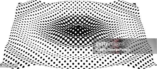 ripples effect. line art. halftone pattern. - 3d monochrome background stock illustrations