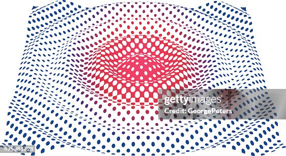Colorful Ripples Effect Line Art Halftone Pattern High-Res Vector ...