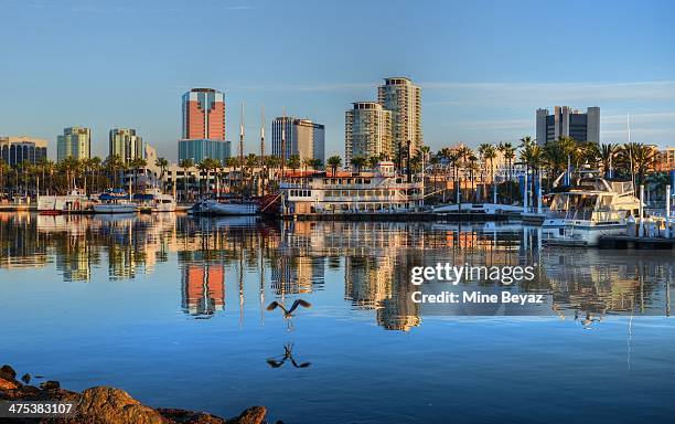 blue morning - long beach california stock pictures, royalty-free photos & images