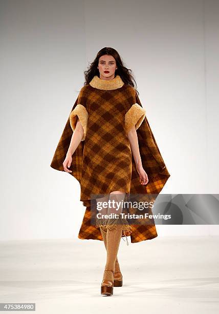 Designs by Danielle Wilson of UCA Epsom on day 2 of Graduate Fashion Week at The Old Truman Brewery on May 31, 2015 in London, England.