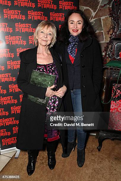 Sheila Reid and Samantha Spiro attend the after party for the press night of "Ghost Stories" at on February 27, 2014 in London, England.