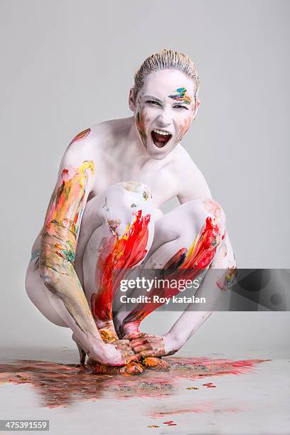 white canvas - body paint imagens e fotografias de stock