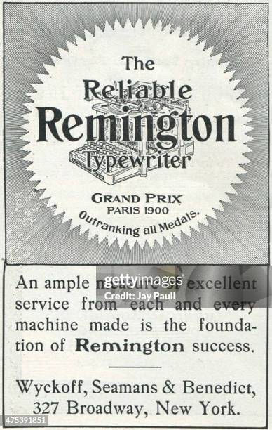 Advertisement for the Remington typewriter by Wyckoff, Seamans and Benedict in New York, 1901.